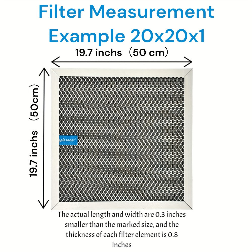 Reusable Electrostatic HVAC Air Filter MERV 8, Permanent AC Furnace Filter with Static Electricity Filtration