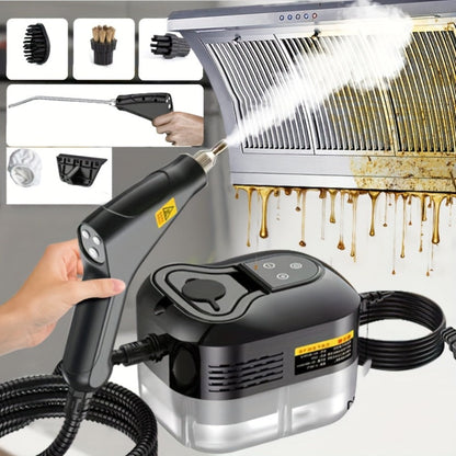 Carpet Steam Cleaner Handheld with LCD Display 1200ml Tank Gear Switch High Temperature for Kitchen Sofa Floor Tile Grout Home