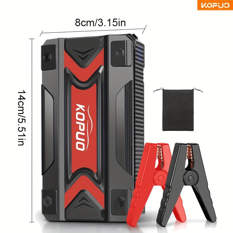 Car Jump Starter Power Bank 3-in-1 12V Battery Booster Charger LED Flashlight SOS for Cars Motorcycles for Garden, Patio and Yard Use