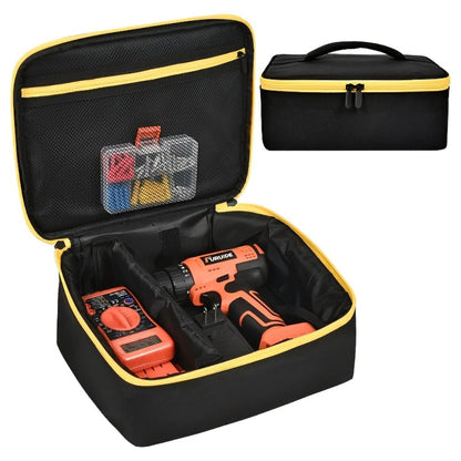 Tool Bag for Dewalt Cordless Router DCW600B XTR01Z – Heavy Duty Fabric Organizer with Mesh Pockets, Battery Holder, Charger Compartment