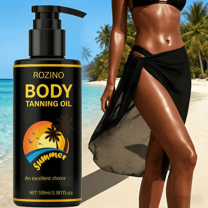 Body Tanning Oil Tan Boosting & Ultra 3.381oz - Alcohol-Free Natural Bronze Sunless Tanning for All Skin Types