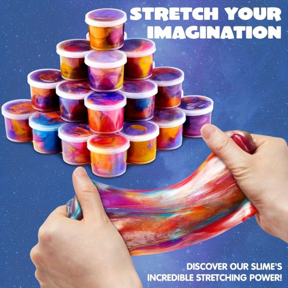Galaxy Slime Party Favors for Kids 36 Pack Bulk Slime Cups Stretchy Non-Sticky Classroom for Parties, Celebrations and Guest Favors