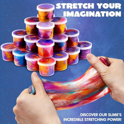 Galaxy Slime Party Favors for Kids 36 Pack Bulk Slime Cups Stretchy Non-Sticky Classroom for Parties, Celebrations and Guest Favors