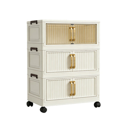 Shoe Cabinet Entryway Organizer, Multi-Functional Foldable Storage Cabinet 3/5 Tier Large, Space-Saving Closet Organizer for Entrance