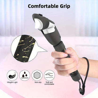 Meta Quest 3S Controller Handle Extension Grips, 3-in-1 VR Handle Attachments for Beat Saber, Golf+