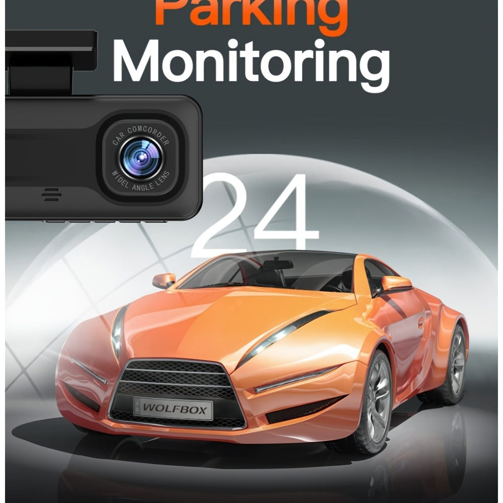 Three-Channel Dash Camera Kit with Front, Cabin and Rear Cameras plus Pictured 64 GB Card Pictured
