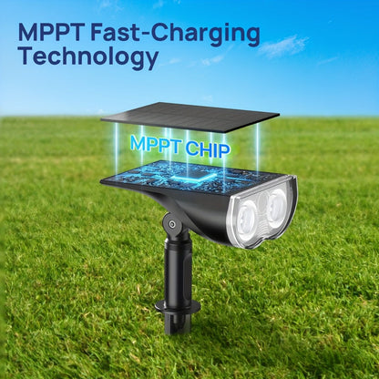 Solar Outdoor Spotlights RGB Smart Color Changing, App & Voice Control, Music Sync, 16M Colors, 14H Battery