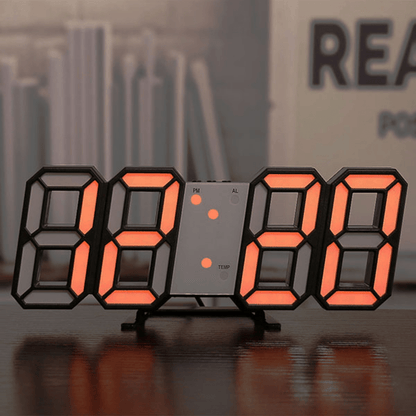 3D LED Digital Alarm Clock Colorful Night Light Home Decor Bedroom Desk Clock USB Powered for Entryways, Bedrooms and Living Spaces