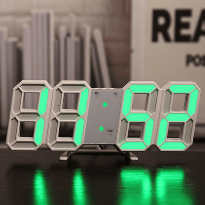 3D LED Digital Alarm Clock Colorful Night Light Home Decor Bedroom Desk Clock USB Powered for Entryways, Bedrooms and Living Spaces