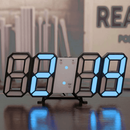 3D LED Digital Alarm Clock Colorful Night Light Home Decor Bedroom Desk Clock USB Powered for Entryways, Bedrooms and Living Spaces