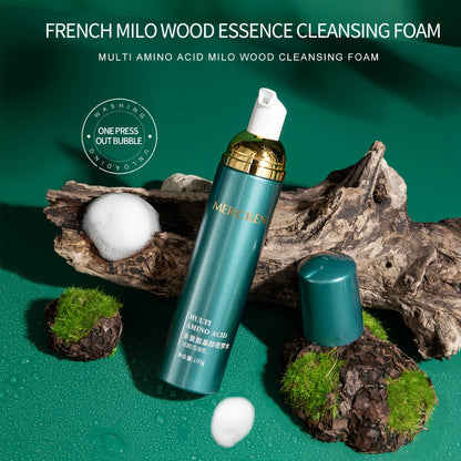 Amino Acid Bubble Facial Cleanser with Rose Water 100g, Deep Cleansing Gentle Mousse Face Wash