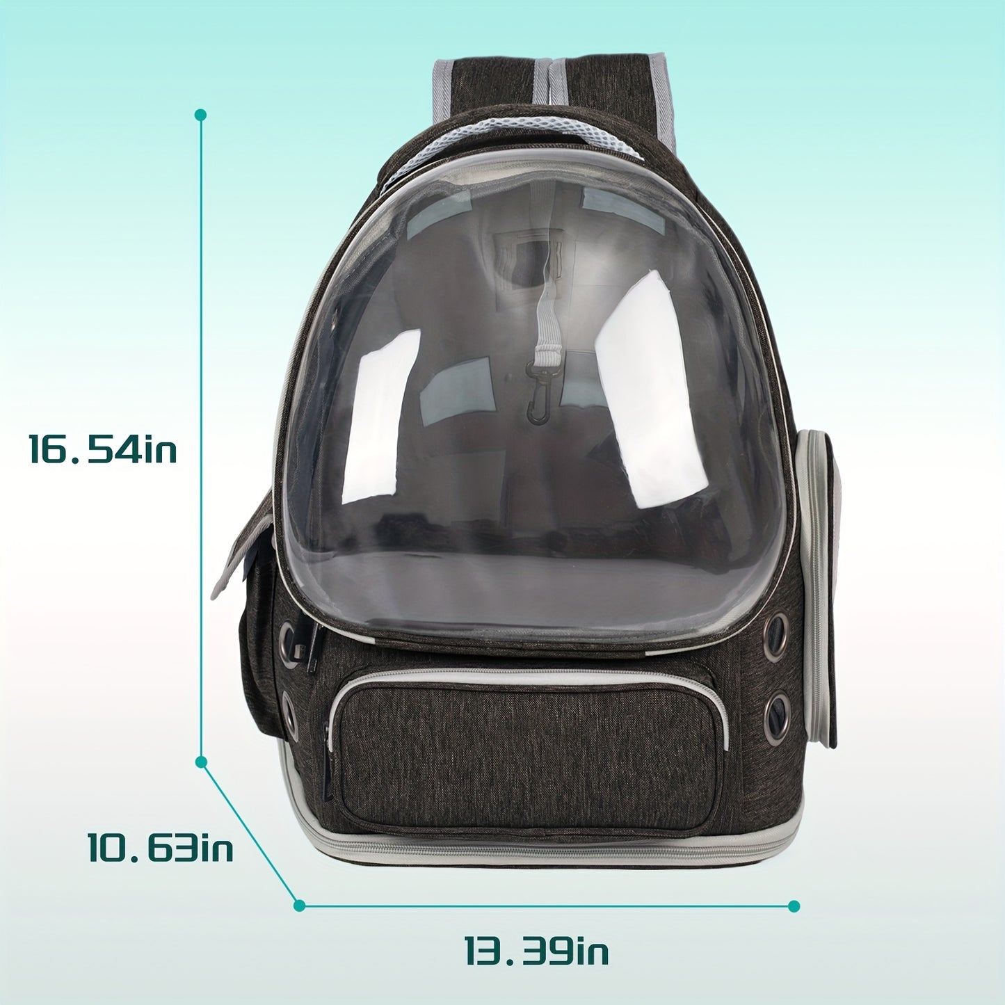 Cat Carrier Backpack Bubble Window Space Capsule Transparent Breathable Travel Bag for Cats & Kittens, Airline Approved Zipper & Pet Door