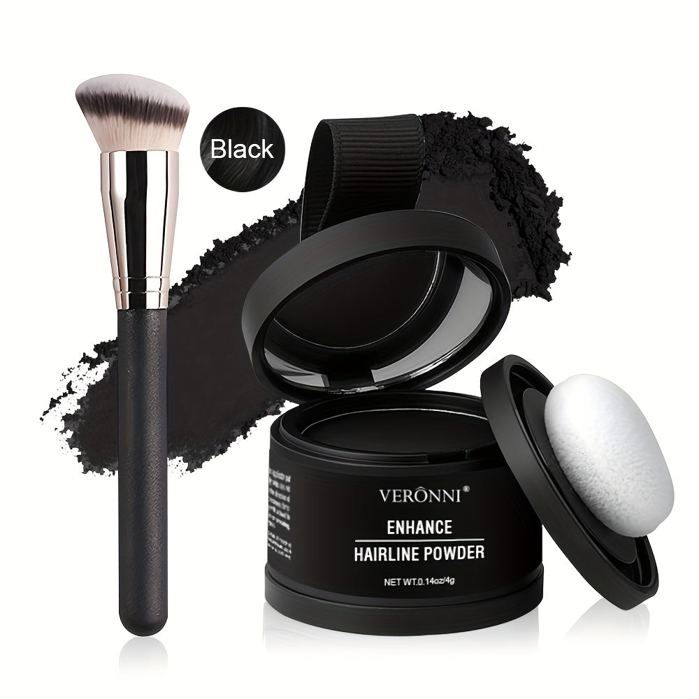 Hairline Shadow Powder Kit with Brush – Waterproof Hairline Concealer & Hair Root Touch Up Powder | Instant Fuller-Looking Hairline | 6