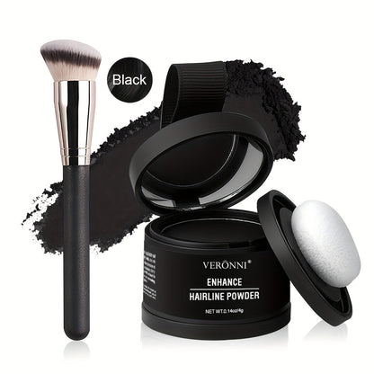 Hairline Shadow Powder Kit with Brush – Waterproof Hairline Concealer & Hair Root Touch Up Powder | Instant Fuller-Looking Hairline | 6