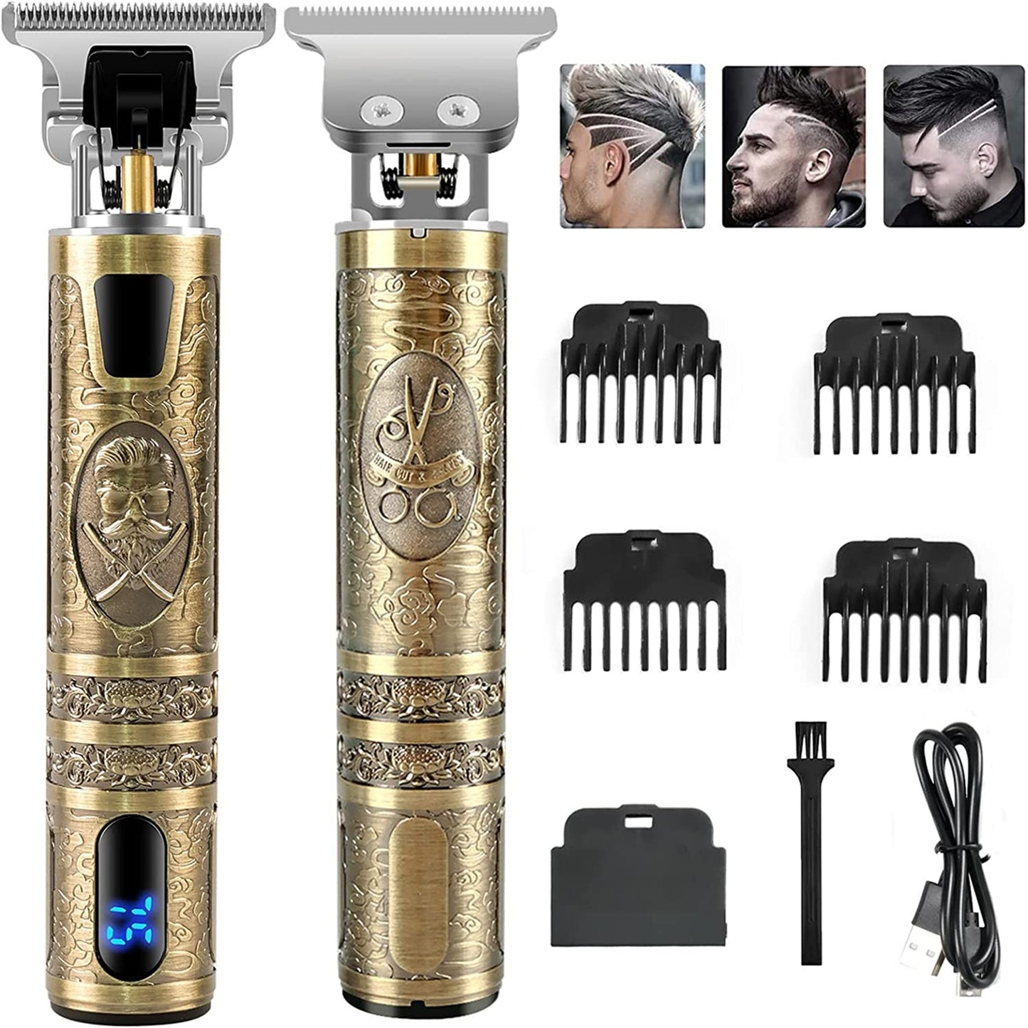 Vintage Bronze LCD Lighter - Novelty Antique Style Windproof Lighter with Dragon Skull Buddha for Entryways, Bedrooms and Living Spaces