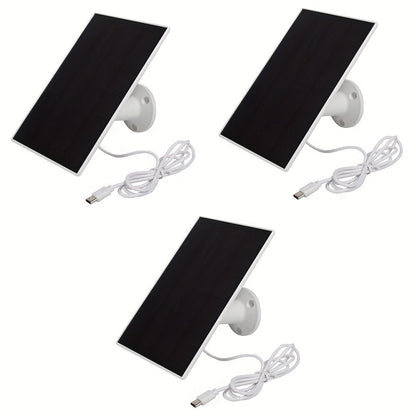 3-Pack Portable Solar Panel Kit 5V 3W with 360° Adjustable Mount, USB & Type-C Output for an Everyday Personal Care Routine