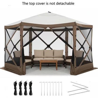 Pop-Up Canopy Tent 15ft Mosquito Net Screen House UV50+ for Garden, Yard and Pest Management