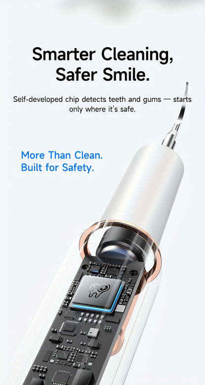 Electric Tooth Cleaner Tartar Remover Rechargeable – 5 Speed Modes, LED Light, USB Charging, 2 Replaceable Brush Heads