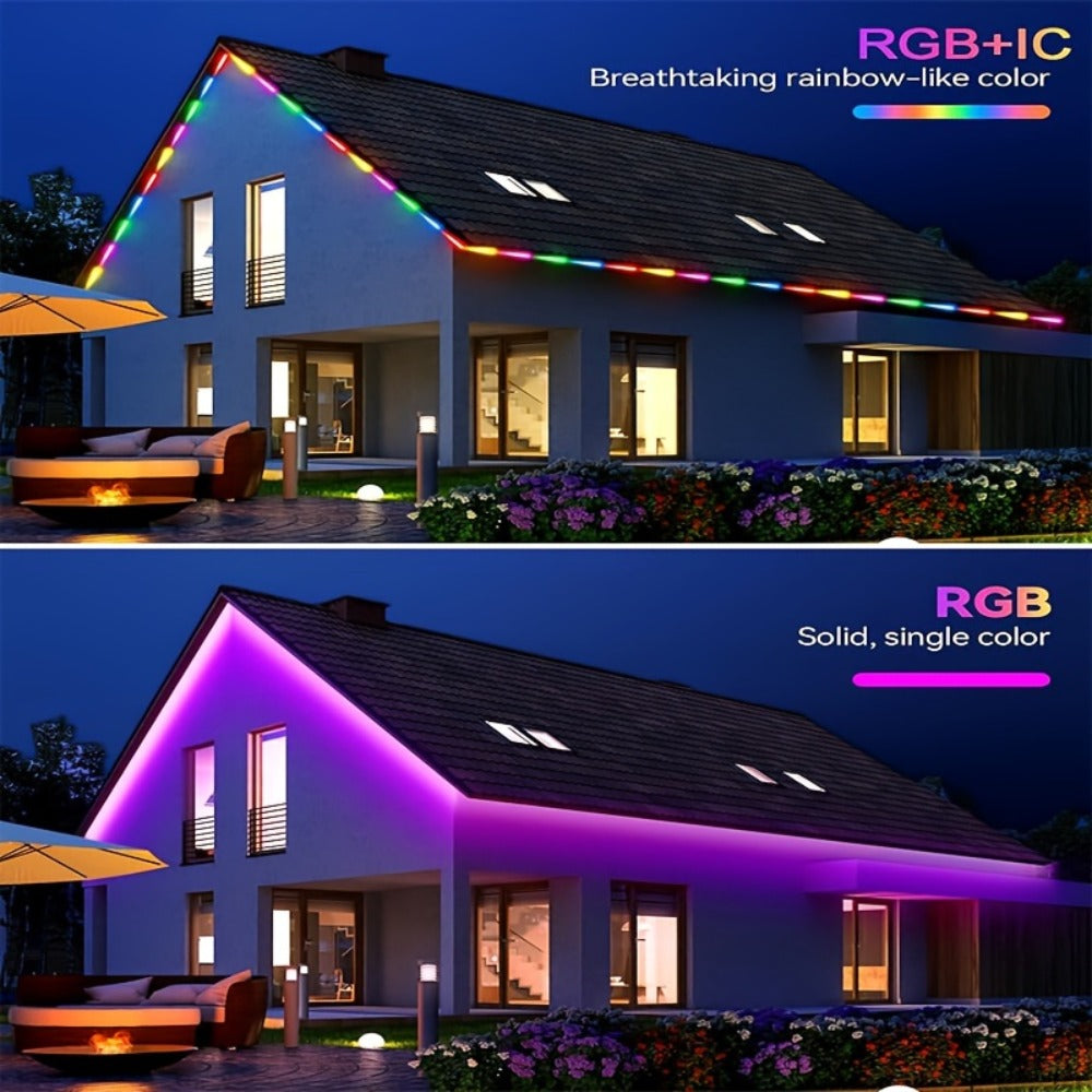 RGBIC TV Backlight Strip Lights for 10-85 Inch TV & Monitor, USB Powered Smart LED Bias Lighting with App Control
