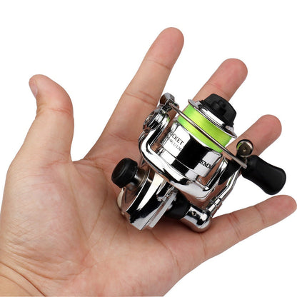 Mini 100 Spinning Fishing Reel – 4.3:1 High-Speed Gear Ratio, Aluminum Alloy Body, Interchangeable Rocker Arm, Ambidextrous
