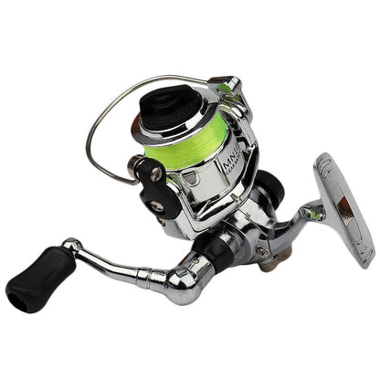 Mini 100 Spinning Fishing Reel – 4.3:1 High-Speed Gear Ratio, Aluminum Alloy Body, Interchangeable Rocker Arm, Ambidextrous