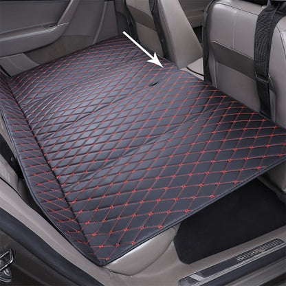 Car Mattress Foldable Back Seat Sleeping Pad Thickened Faux Leather Non-Inflatable Universal Sedan Bed for Travel Camping Afternoon Nap Road