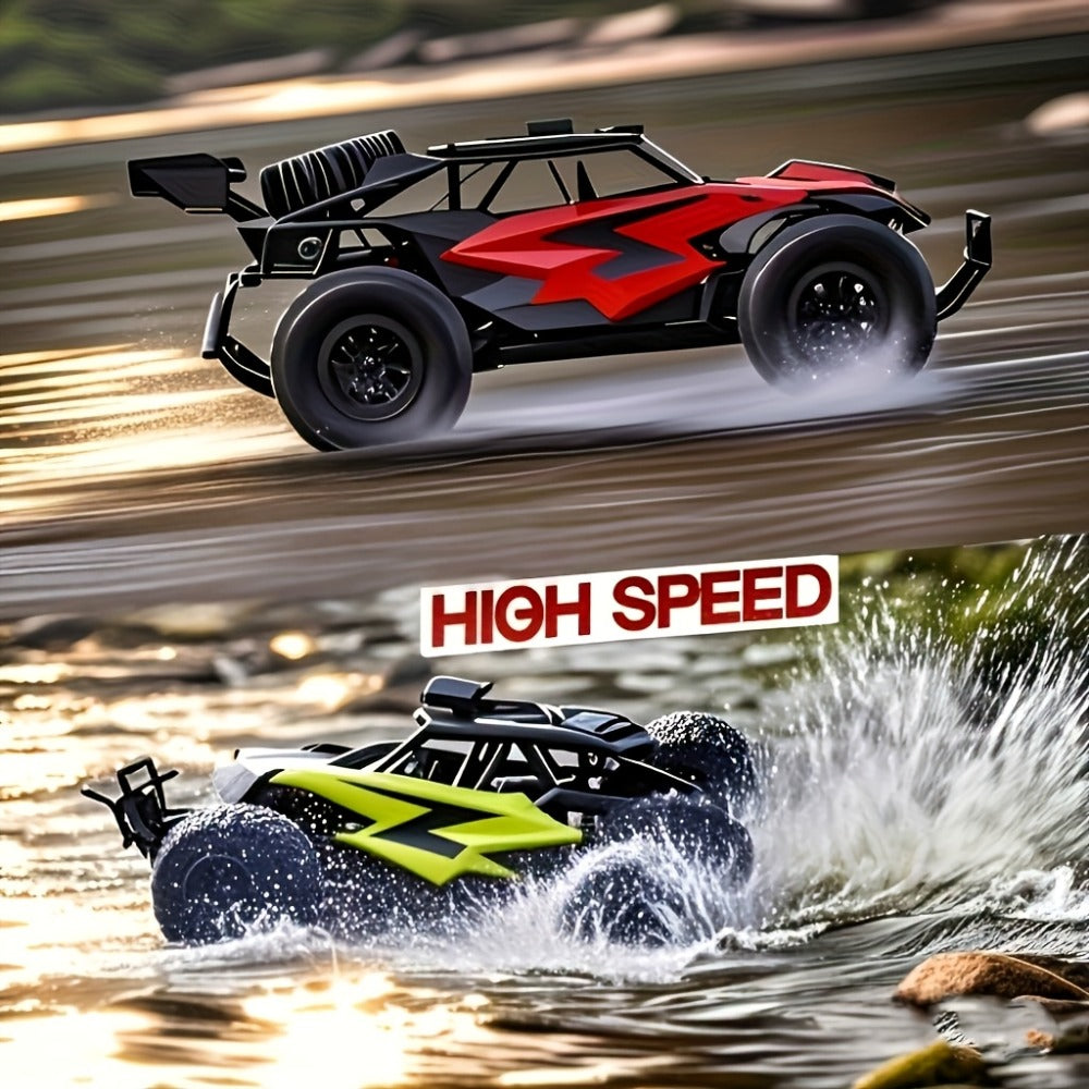 RC Off-Road Car with LED Lights for Kids Ages 6+, High Speed Remote Control Buggy Light-Up RC Truck for Boys & Girls