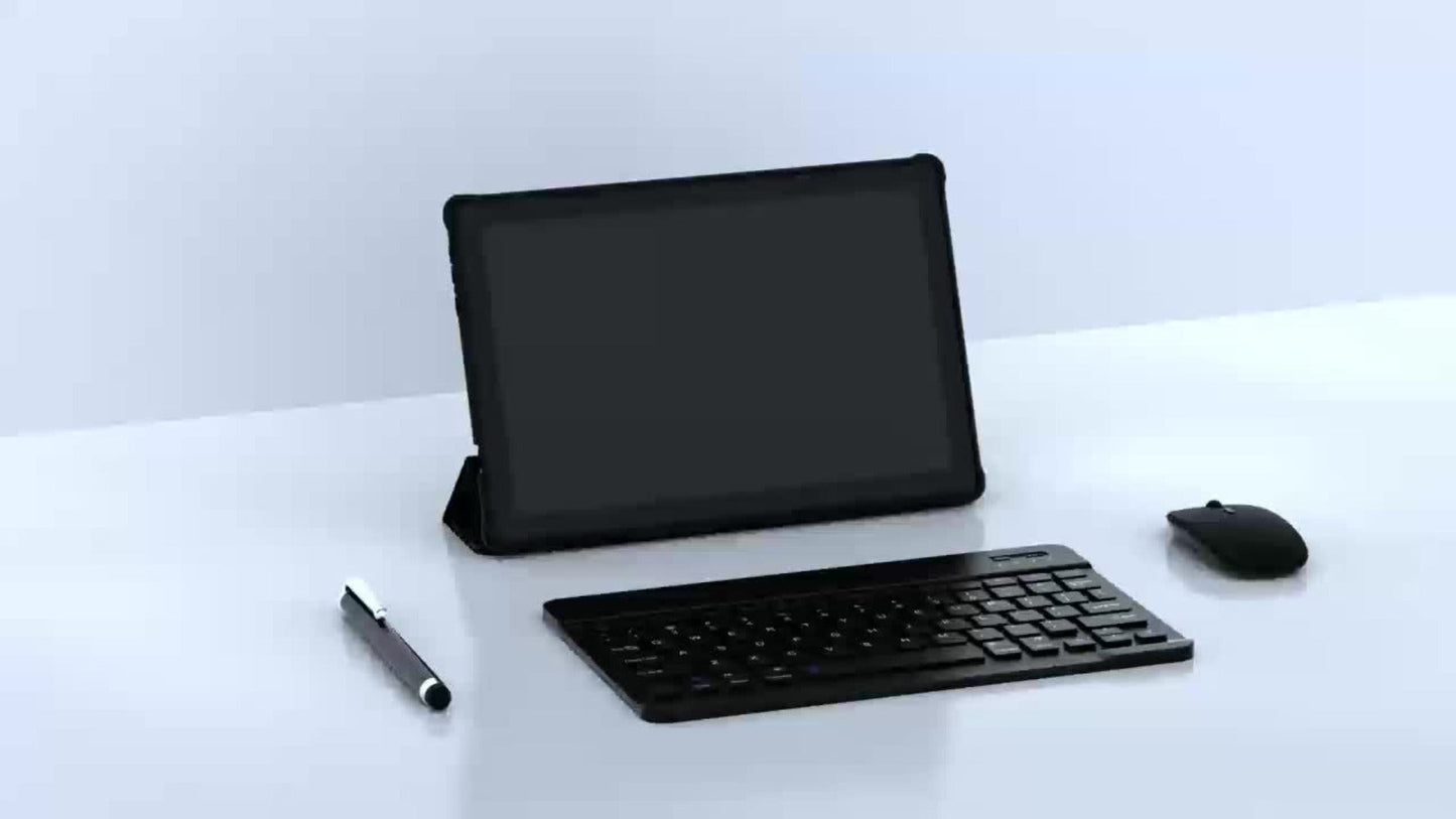 Android Tablet 10-Inch 2-in-1 with Android 14, WiFi 6, 64GB Internal Storage and Keyboard Set