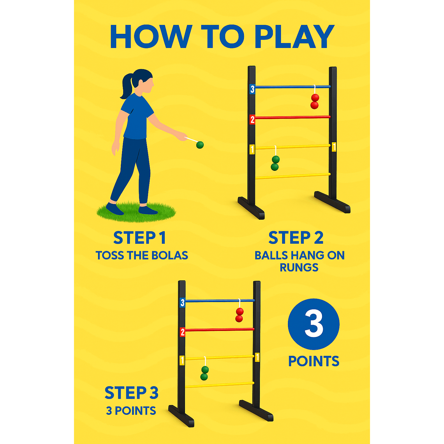 Outdoor Lawn Toss Game Set – Washer Toss & Ladder Toss for Backyard Party, Portable Yard Games for Adults Kids Family