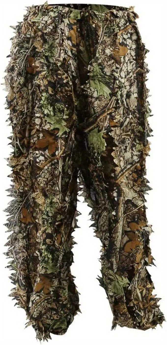 Ghillie Suit 3D Camo Hunting Set – Lightweight Breathable Hooded Camouflage Jacket & Pants for Deer Hunting Sniper Airsoft & Wildlife