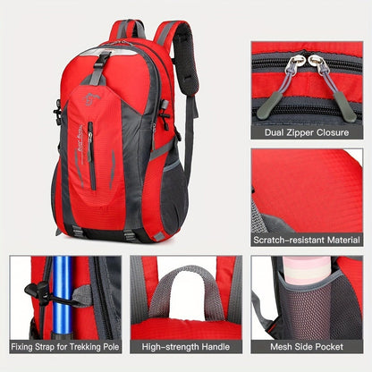Hiking Daypack 25.5L Lightweight Oxford Backpack for Men Women with Laptop Compartment Torso Adjustment Outdoor Sport Cycling Travel Camping