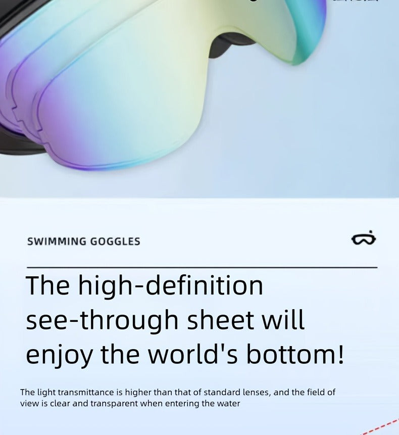 Mirrored Swimming Goggles with Nose Clip, Earplugs and Case in Gold, Pink or Two-Pair Gold-and-Pink Options