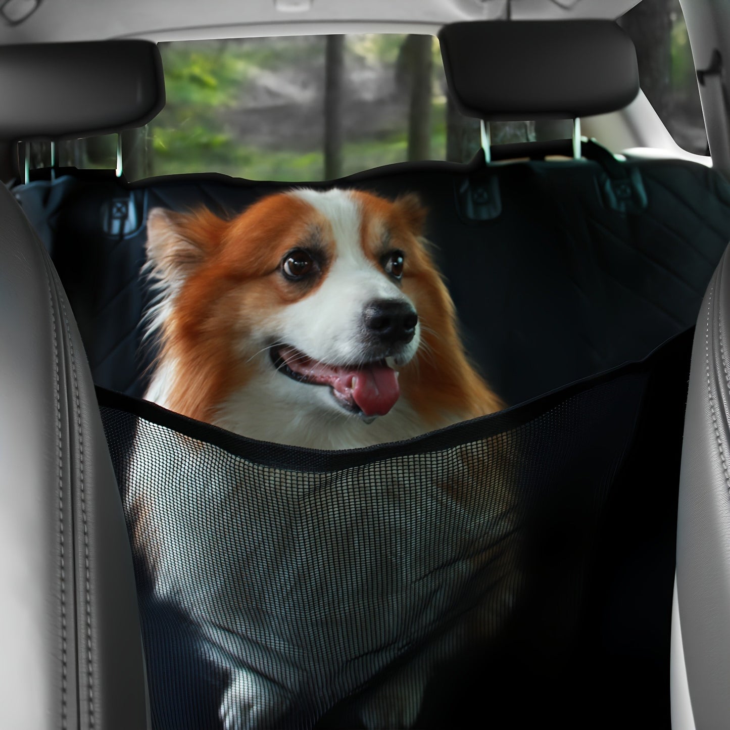 Dog Car Seat Cover for Back Seat – Waterproof Oxford & TPU Pet Seat Protector with Anti-Slip Base, Side Flaps