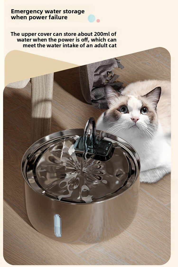 Large Stainless Steel Pet Water Fountain 236oz / 7L – Automatic Cat & Dog Water Dispenser, Multi-Stage Filtration