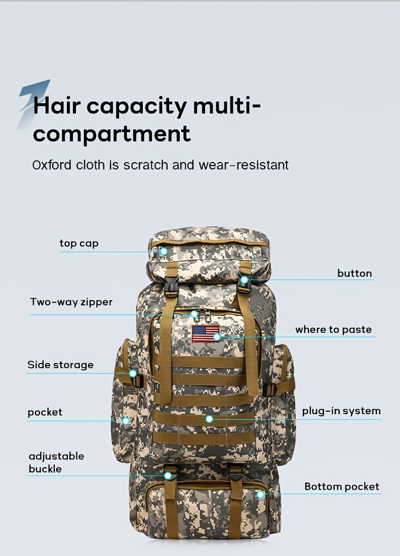 Tall Flap-Top Tactical Rucksack with Lower Utility Pouch and Eleven Color or Camouflage Options