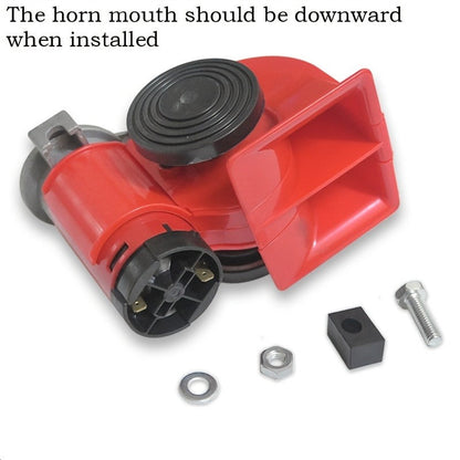 Dual Air Horn Kit 12V/24V 105-137dB with Air Compressor – Super Loud Aluminum Alloy Trumpet Horn for Truck, Train, SUV, Motorcycle