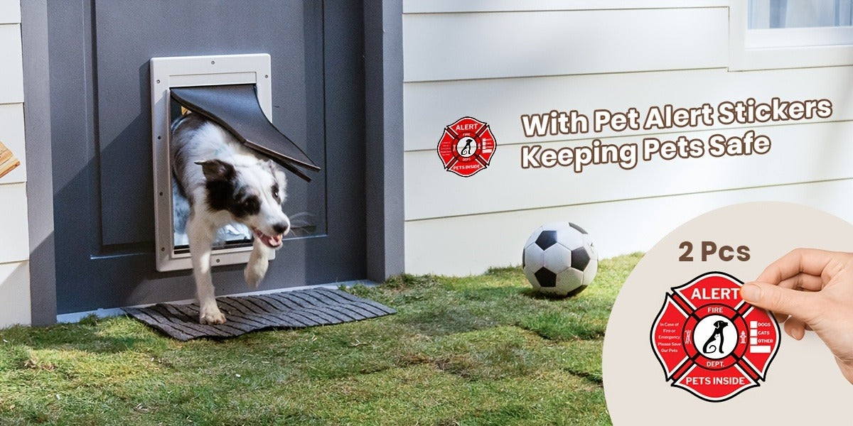 Dog Door 3-Flap Magnetic Pet Door for Interior & Exterior Doors or Wall – Heavy Duty Insulated Doggie Door with Closing Panel