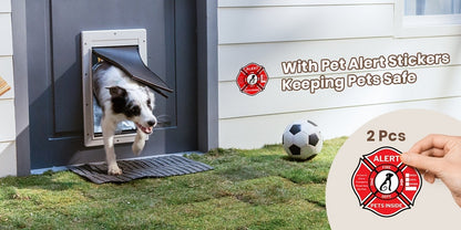 Dog Door 3-Flap Magnetic Pet Door for Interior & Exterior Doors or Wall – Heavy Duty Insulated Doggie Door with Closing Panel