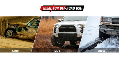 Off-Road Traction Boards Recovery Tracks 2-Pack – 10-Ton Capacity, 40”×11.8” PP Traction Mats for Sand, Mud & Snow