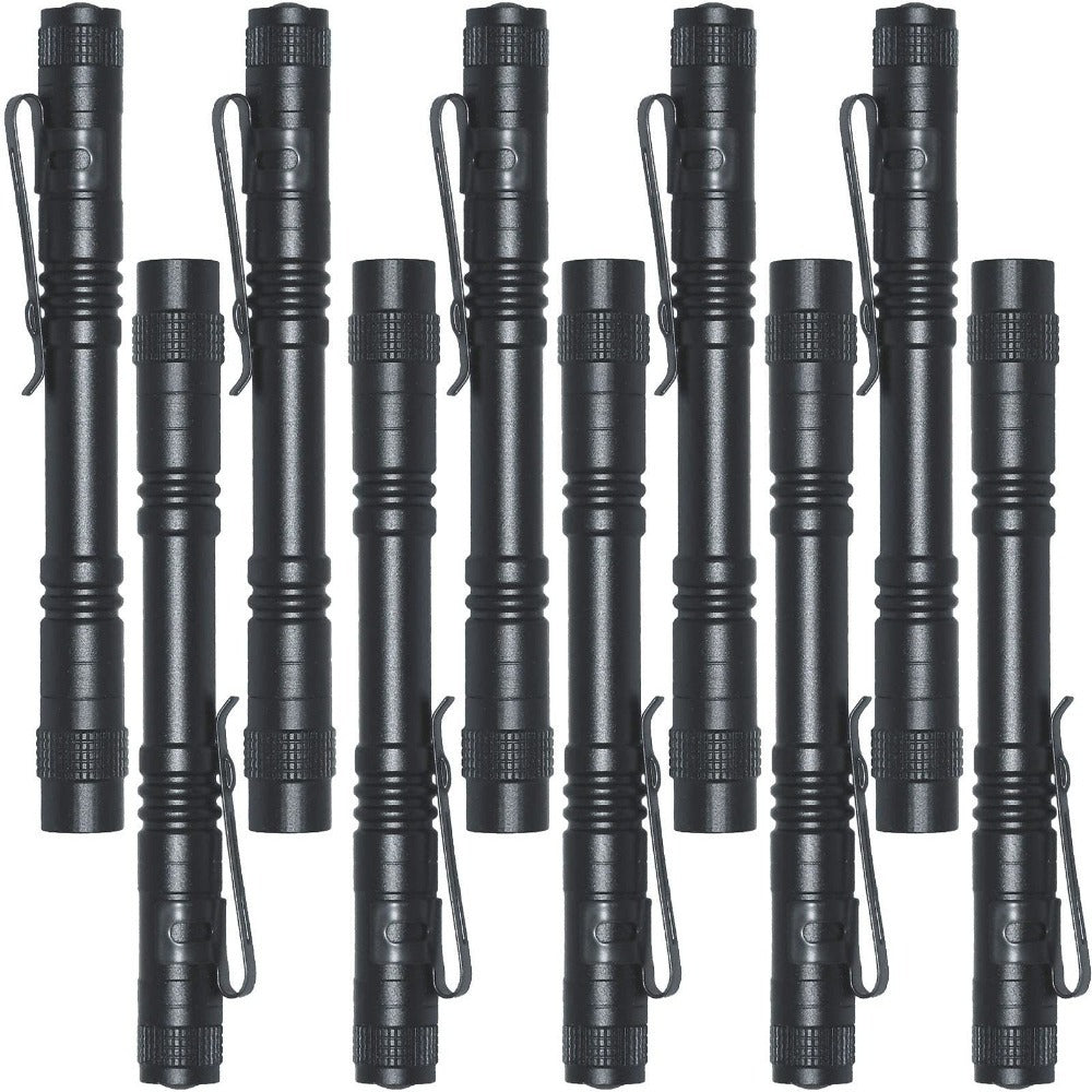 Pen Light Flashlights Bulk Pack with Clip – Mini Slim LED Pocket Torch for Camping, Outdoor, Home & Emergency Use