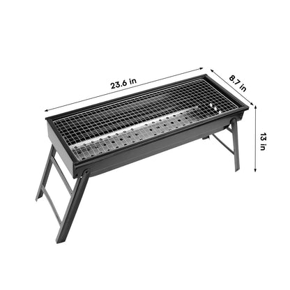 Portable Charcoal BBQ Grill Foldable – Lightweight Compact Outdoor Smoker Grill for Camping, Picnics, Hiking & Backyard Barbecue