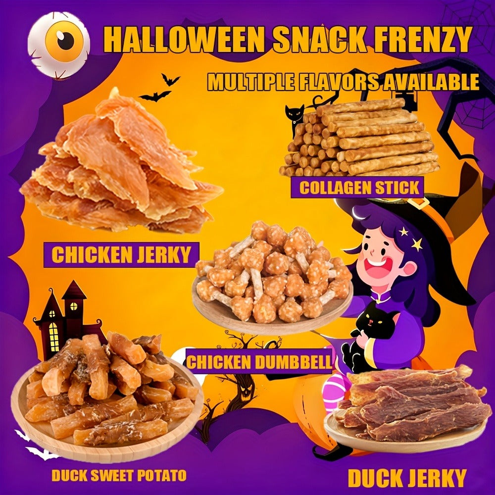 Training Treats, Duck Jerky Dog Treats – Chicken-Wrapped Sweet Potato Sticks, Chewy Long Lasting Chews for Small Medium Large Dogs