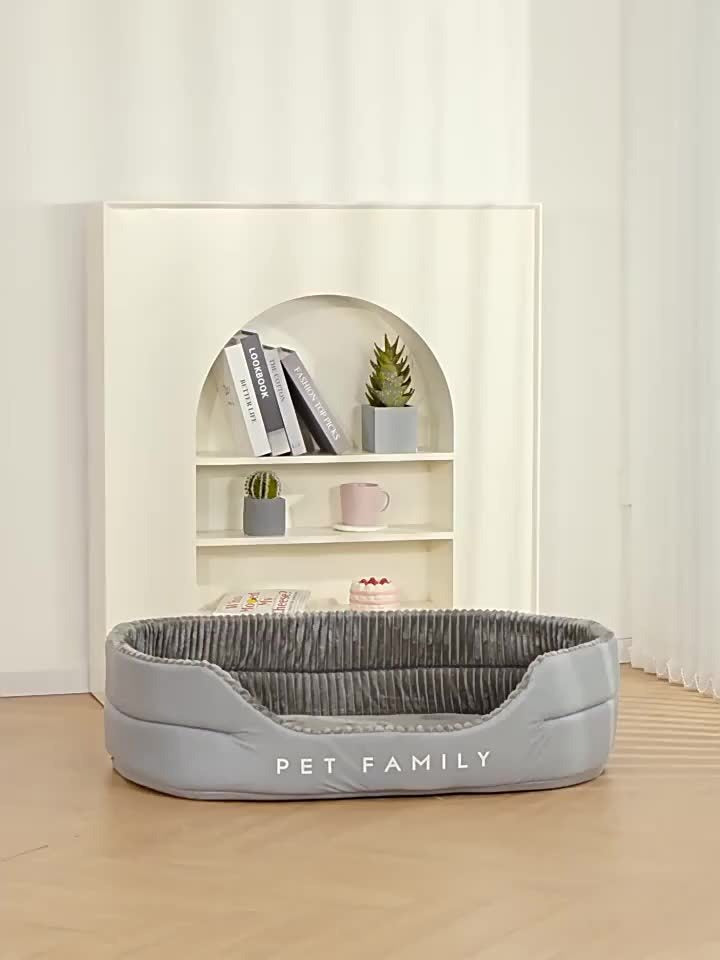 Furry Round Pet Bed for Dogs & Cats – Soft Warm Washable Dog Bed with Anti-Slip Base, Foldable Breathable Plush Cat Bed Mattress