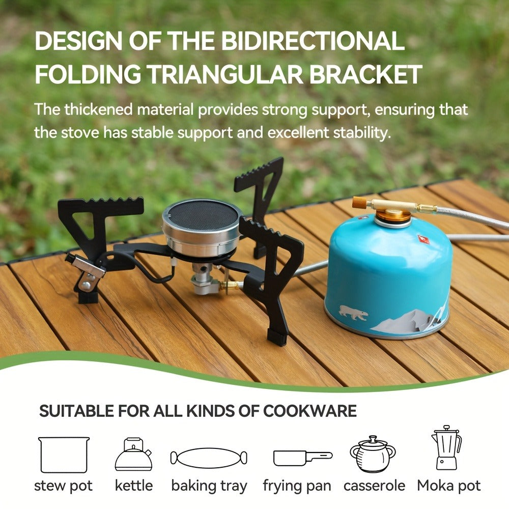 Infrared Camping Stove REDSUN FD1/FD3, 3.0kW Windproof Portable Gas Stove with Collapsible Stand & EVA Case