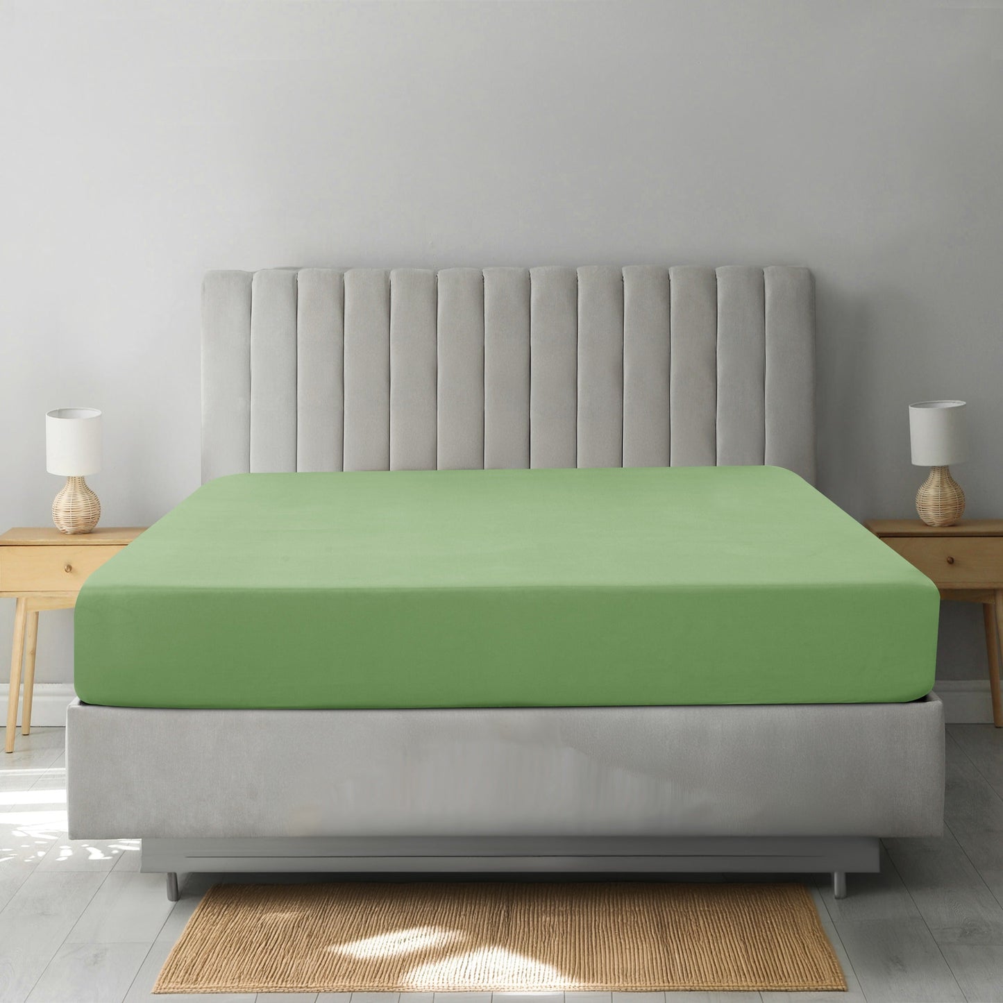 Deep-Pocket Brushed Microfiber Fitted Sheet in Nine Colors and Twin XL to California King Sizes