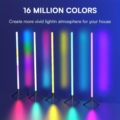 RGB Tube Light with Stand, Smart App & Remote Control, Music Sync Color Changing, Timing, USB Powered for DJ Lighting