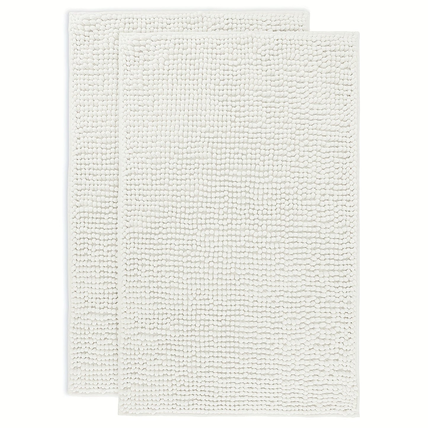 Chenille Bath Rug Extra Thick Bathroom Mat, Multiple Sizes & Colors for Entryways, Bedrooms and Living Spaces