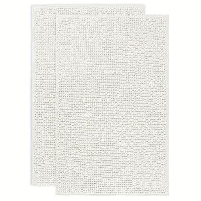 Chenille Bath Rug Extra Thick Bathroom Mat, Multiple Sizes & Colors for Entryways, Bedrooms and Living Spaces
