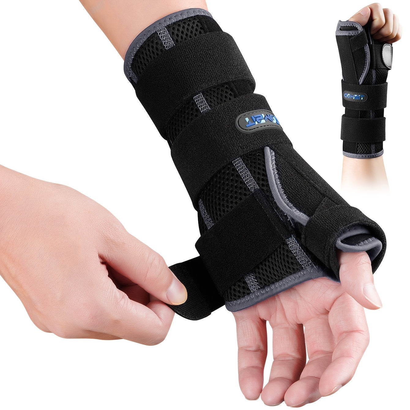 Wrist & Thumb Brace Complete Support Set with Adjustable Shoulder Strap, Night Clip Stabilizer, Wrist Tube & Hand Support