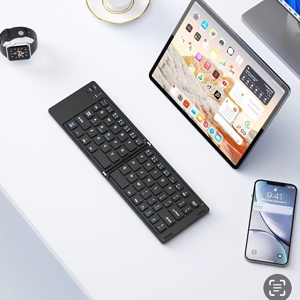 7.3mm Ultra-Slim Magnetic Wireless Keyboard Rechargeable Foldable Compact Bluetooth Keyboard for an Everyday Personal Care Routine